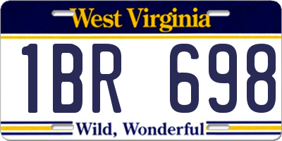 WV license plate 1BR698
