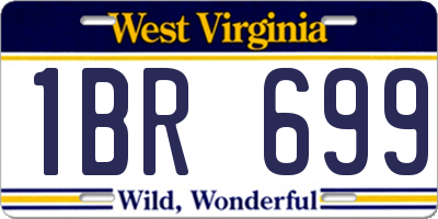 WV license plate 1BR699