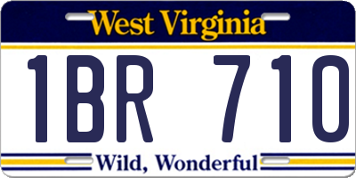 WV license plate 1BR710