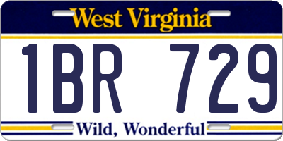 WV license plate 1BR729