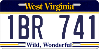 WV license plate 1BR741