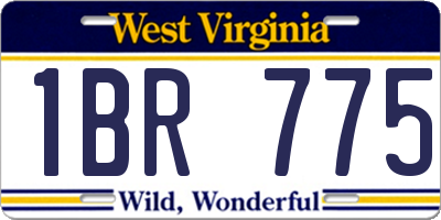 WV license plate 1BR775
