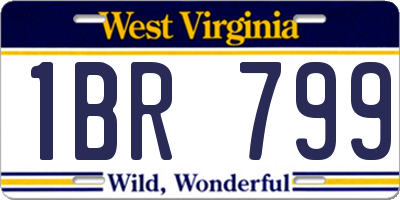 WV license plate 1BR799