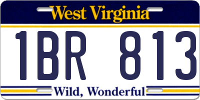 WV license plate 1BR813