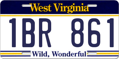 WV license plate 1BR861