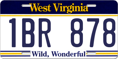 WV license plate 1BR878