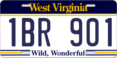 WV license plate 1BR901