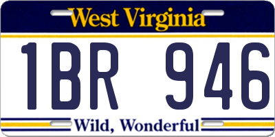 WV license plate 1BR946