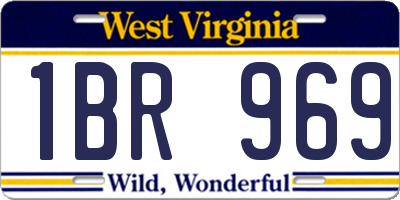 WV license plate 1BR969