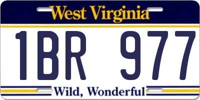 WV license plate 1BR977