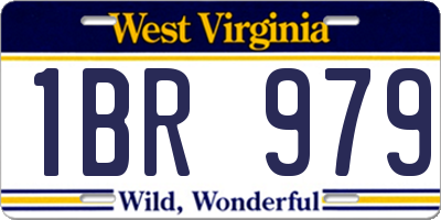 WV license plate 1BR979