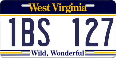 WV license plate 1BS127