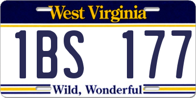 WV license plate 1BS177