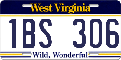 WV license plate 1BS306