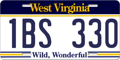WV license plate 1BS330