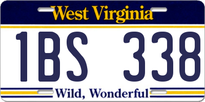 WV license plate 1BS338