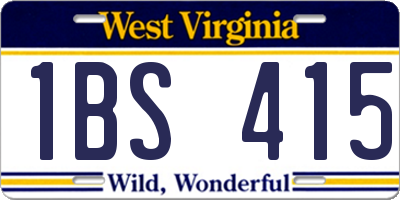 WV license plate 1BS415