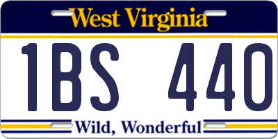 WV license plate 1BS440