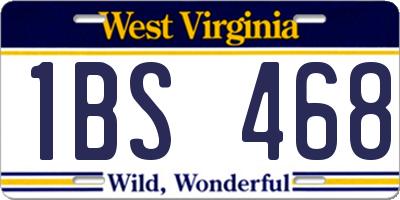 WV license plate 1BS468