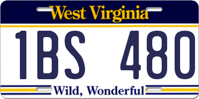 WV license plate 1BS480