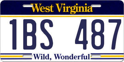 WV license plate 1BS487