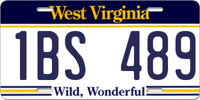 WV license plate 1BS489