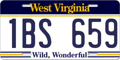 WV license plate 1BS659
