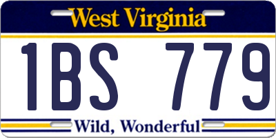 WV license plate 1BS779