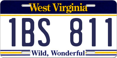 WV license plate 1BS811