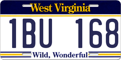 WV license plate 1BU168