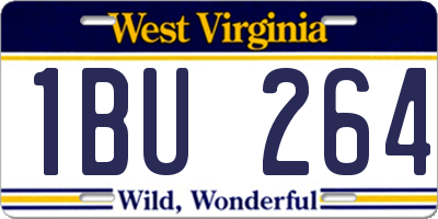 WV license plate 1BU264