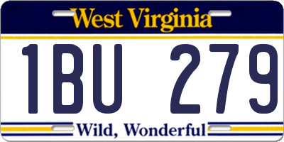 WV license plate 1BU279