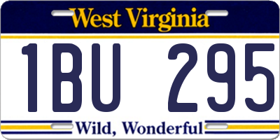WV license plate 1BU295
