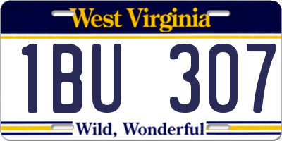WV license plate 1BU307