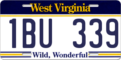 WV license plate 1BU339