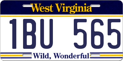 WV license plate 1BU565