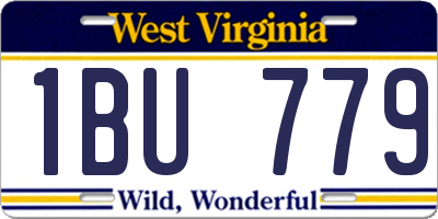 WV license plate 1BU779