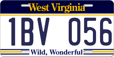 WV license plate 1BV056