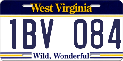 WV license plate 1BV084