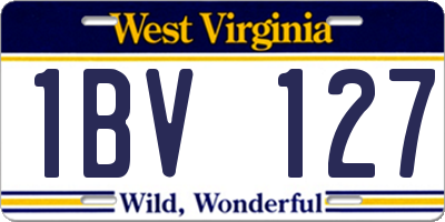WV license plate 1BV127