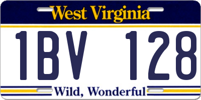 WV license plate 1BV128