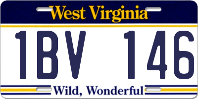 WV license plate 1BV146