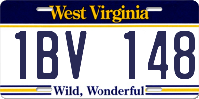 WV license plate 1BV148