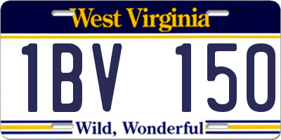 WV license plate 1BV150