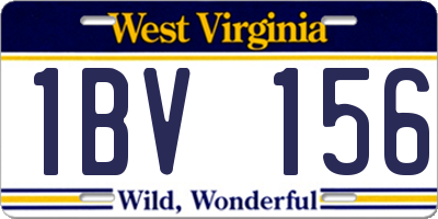 WV license plate 1BV156