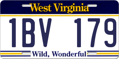 WV license plate 1BV179