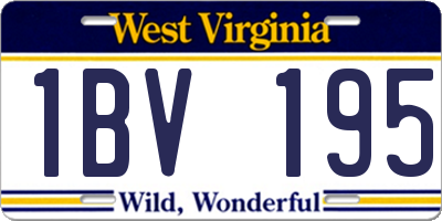 WV license plate 1BV195