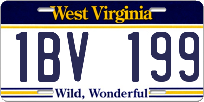 WV license plate 1BV199