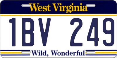 WV license plate 1BV249