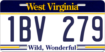 WV license plate 1BV279